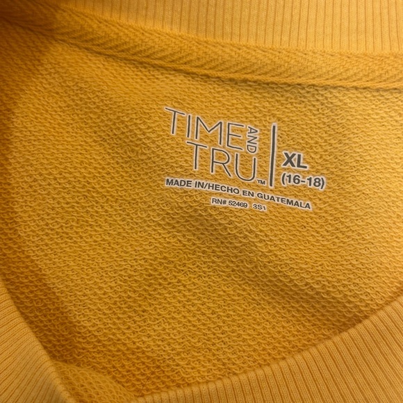 Time & Tru Size XL Lightweight  Autum   YellowLong Sleeve Top - Picture 6 of 7